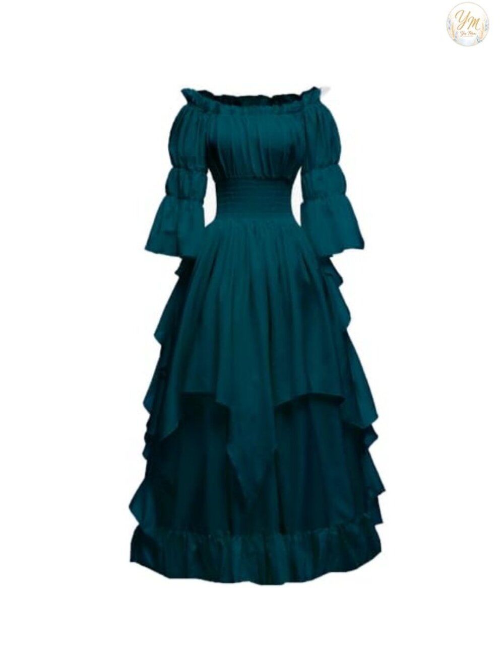 Gothic Witch Dress Medieval Renaissance Costume Victorian Off Shoulder